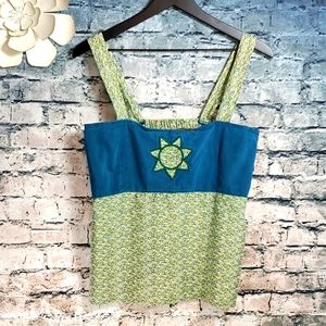Made From The Earth Wear in Peace | Retro 80s 90s Handmade Boho Halter Top